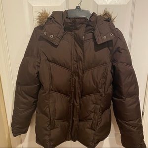 Old Navy Faux Fur Hooded Puffer Coat